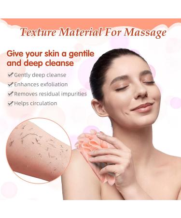 2 Pack Exfoliating Back Scrubber | Double Sided Cloth with Strap | Long Body Scrub Sponge for Deep Clean | Shower Loofah with Handle | Women Men | Pink Khaki Soft Cloth - Buy Online on GoSupps.com