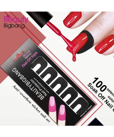 BEAUTYBIGBANG Plastic Nail Polish Protector - 100 Piece Disposable Nail Art Sticker Tape - Buy Online on GoSupps.com