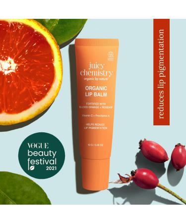 Juicy Chemistry Blood Orange & Rosehip Lipbalm 10 g | Organic Lip Balm for Dark Pigmented Dry & Chapped Lips | Enriched with Vitamin A C E & Ceramides | Clinically Tested | For Men Women & Kids - Buy Online on GoSupps.com