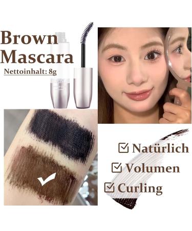  EONFAVE 2024 Brown Mascara for Extremely Long Natural Eyelashes with 4D Fiber Waterproof Sweat Resistant Durable Eyelash Serum Coffee Color - Buy Online on GoSupps.com