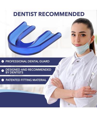 CustMbite Kids Night Guard 2 Pack - Custom Fit Mouth Guard for Teeth Grinding, Clenching, and Bruxism - Blue - Buy Online on GoSupps.com