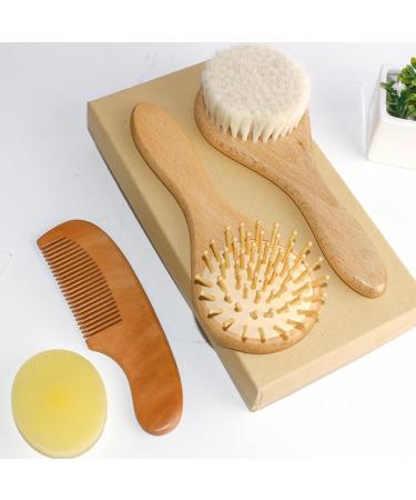 Baby Hairbrush Set - 4-Piece Infant & Toddler Brush and Comb for Soft Hair Care - Buy Online on GoSupps.com
