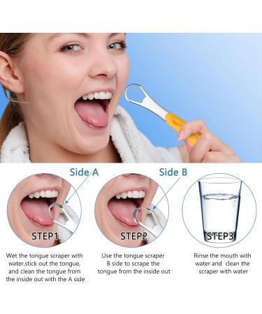 Buy NATOSU Stainless Steel Tongue Scrapers - 2 Pack for Adults & Kids | Metal Tongue Brush with Travel Case | Reduce Bad Breath - Buy Online on GoSupps.com