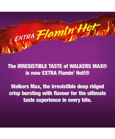 Walkers Max Extra Flamin' Hot Crisps 130g 130 g (Pack of 1) - Buy Online on GoSupps.com