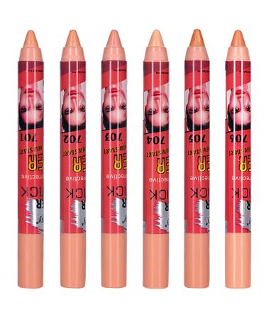 vtrem Vtrem Set of 6 Cream Face Contour Sticks and Highlighters - Face Contour Corrector Pen - Makeup Stick - Gift for Beginners