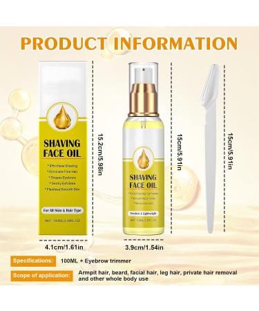 Huile Post Epilation Huile Apres Epilation Cire pour pilation et Pr et Post Rasage Kit de Dermaplaning Visage avec Rasoir Visage 100ml - Buy Online on GoSupps.com