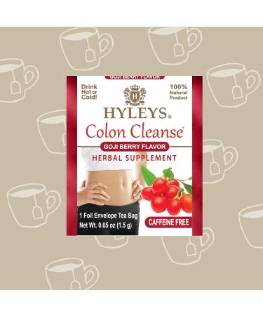 HYLEYS Tea Wellness Colon Cleanse Goji Berry - 25 Tea Bags  1 Pack Goji Berry 25 Count (Pack of 1) - Buy Online on GoSupps.com
