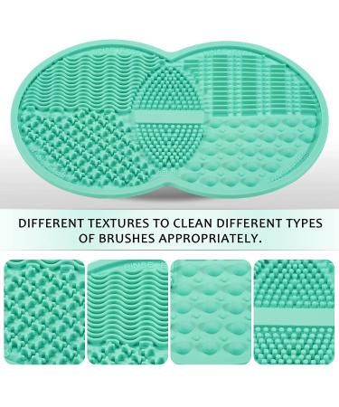 Norate Silicone Makeup Brush Cleaner Mat - Cleanser for Brushes & Tools | Stocking Stuffer for Women - Green - Buy Online on GoSupps.com