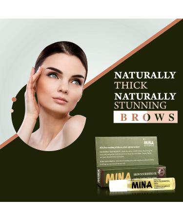 MINA iBrow Nourishing Oil - Stimulate Growth for Eyebrows, Eyelashes, Hair & Skin - 10ml - Buy Online on GoSupps.com