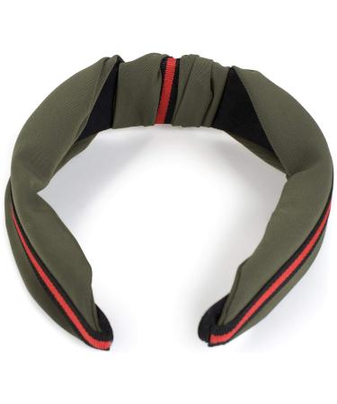 styleBREAKER Olive Retro Headband for Women - Knotted Decorative Stripes Hairband | Trendy Hair Accessories 04026018 - Buy Online on GoSupps.com