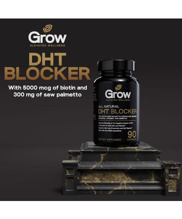 grow vitamin DHT Blocker for Hair Growth & Thickness Biotin, Saw Palmetto, Horsetail, Stinging Nettle, Fo-Ti Root Supports Stronger, Fuller Hair for Men & Women 90 Capsules - Buy Online on GoSupps.com