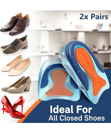 Medipaq Posture Correcting Gel Heel Cushion Pads for Women & Men - 2 Pairs of Large (UK 7-12) Gel Heel Insoles - Heel Support for Plantar Fasciitis - Gel Heel Pads for Plantar Fasciitis L (Pack of 2) - Buy Online on GoSupps.com