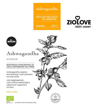  ZIOLOVE Aswagandha 200g Root Cut - Buy Online on GoSupps.com