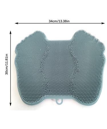 Wall-Mounted Foot Scrubber for Shower - Hands-Free Back Washing Brush with Suction Cups | Anti-Slip Gray Bathroom Foot Cleaner - Buy Online on GoSupps.com