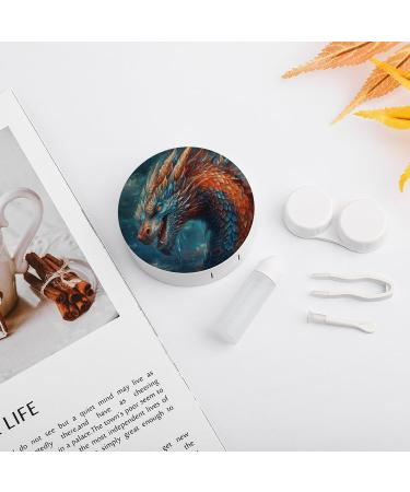 Buy Dragon Art Print Contact Lens Case - Stylish & Durable Lens Care Box for Travel - Buy Online on GoSupps.com