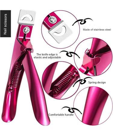 Willight Tip Cutter - Stainless Steel Nail Clipper for Salon & Home Manicure - Rose Red | Ideal for Nail Art & DIY Beauty Design - Buy Online on GoSupps.com