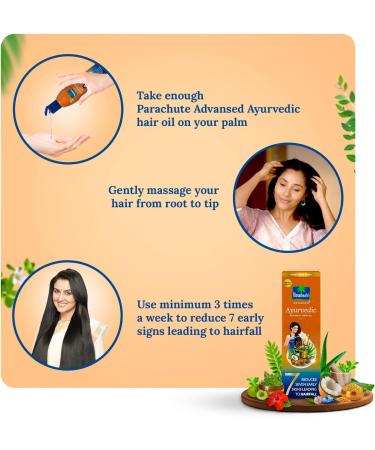 Parachute Advanced Ayurvedic Hair Oil 180ml - Controls Hair Fall & Promotes Longer Hair Growth - Buy Online on GoSupps.com