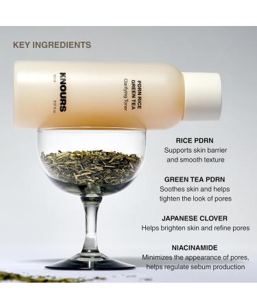 KNOURS. PDRN Rice & Green Tea Clarifying Toner with Rice PDRN Green Tea PDRN & Niacinamide for Smooth Hydrated Refreshed Skin 150ml - Buy Online on GoSupps.com