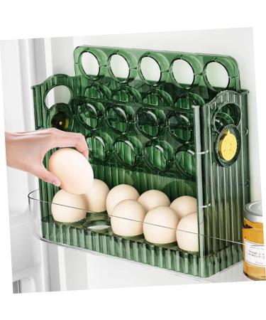 Egg Storage Box Egg Holder for Fridge Egg Preservation Holder Organizer for Refrigerator Household Green 26X20X10CM - Buy Online on GoSupps.com