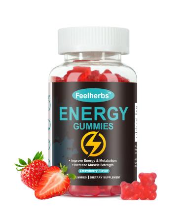 Creatine Energy Gummies for Women & Men 60 Count Caffeine Free Energy Chews Gummy for Running Sports & Pre Workout Support