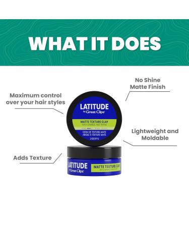 Great Clips Latitude Matte Texture Clay | Men's Hair Gel | Medium Hold No Shine 2oz - International Shipping Available - Buy Online on GoSupps.com