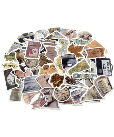 100 Vintage Aesthetic Stickers for Water Bottle, Laptop, Scrapbook - Waterproof Vinyl Stickers for Adults & Teens - Buy Online on GoSupps.com