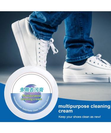 Multi Purpose Cleaner Cream Stain Remover for White Shoes with Sponge | Shoes Stain Remover Cream Yellow Rubbish Remover Cleaner Decontaminate Solid Paste for All Washable Shoes Haoying - Buy Online on GoSupps.com