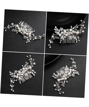 Didiseaon 1pc Pearl Comb Rhinestone Hair Accessories Crystal Side Comb Hair Comb Hair Claw Clips for Women Pearl Hair Barrettes Wedding Side Comb Alloy Rhinestones Props Bride - Buy Online on GoSupps.com