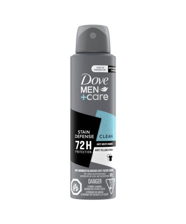 Dove Men+Care Dry Spray Antiperspirant for 72h sweat & odour protection deodorant Stain Defense Clean with Triple Defense Moisturiser to help prevent skin irritation 107 g