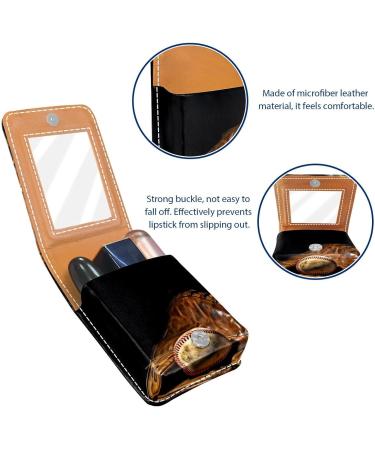 Buy Leather Lipstick Case with Mirror | Vintage Mini Lipstick Organizer - Perfect for Travel - Buy Online on GoSupps.com