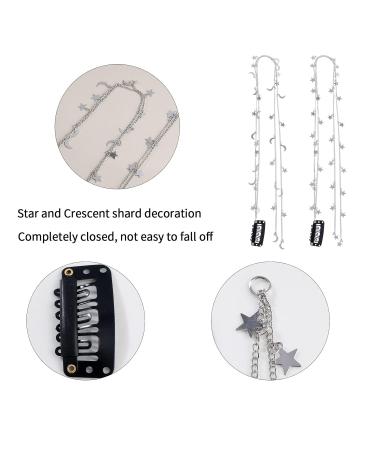 Silver Hair Jewelry for Braids - Star Hair Chain for Women and Girls (2 Pack) - Buy Online on GoSupps.com