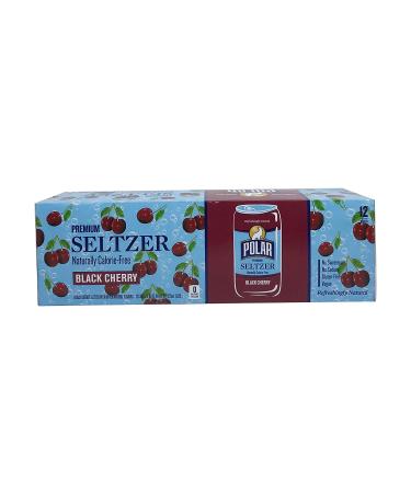 Polar Seltzer Black Cherry 12 fl oz (Pack of 12) - Refreshing Sparkling Water - Buy Online on GoSupps.com