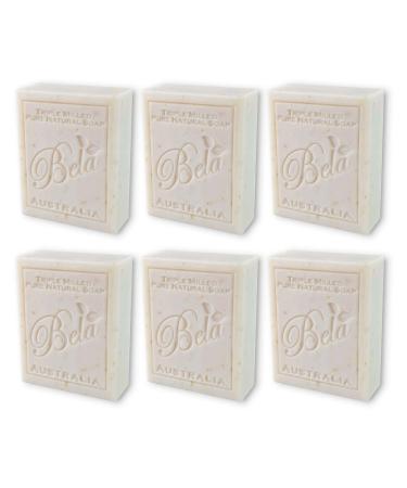 Bela Bath & Beauty Oatmeal Milk & Bran Moisturizing Soap Bars No Harsh Ingredients 3.3 oz. each - 6 Pack