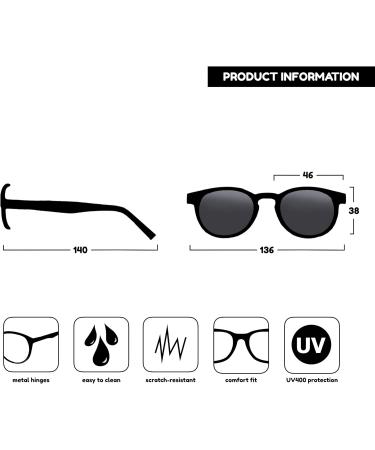 Opulize ROX UV400 Round Transparent Gold Reading Glasses 2-Pack for Men & Women - Stylish +3.00 Dioptries - Buy Online on GoSupps.com