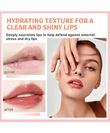 ZHISHUDL Plumping Lip Oil - Hydrating Non-Sticky Gloss with Big Brush Head, Glitter Shine & Tinted Cherry Red Formula for Lip Care - Buy Online on GoSupps.com