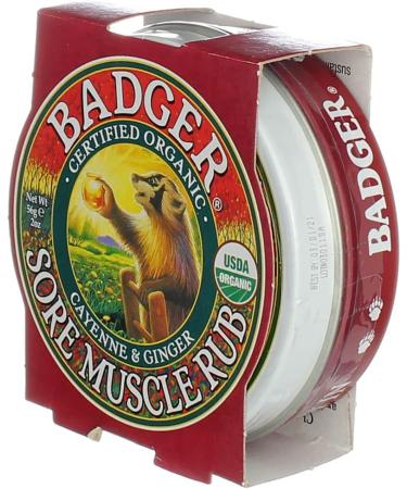 Badger Sore Muscle Rub 2oz - Soothing Muscle Relief in a Convenient Tin - Buy Online on GoSupps.com