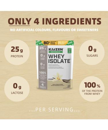 Kaizen Naturals Whey Isolate Vanilla Bean 840g Pouch - Buy Online on GoSupps.com