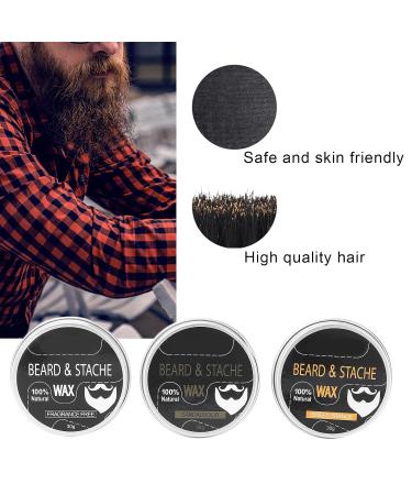 Premium Men's Beard Brush & Care Set | Double-Sided Comb Shaving Soap & Scissors for Perfect Beard Styling - Buy Online on GoSupps.com
