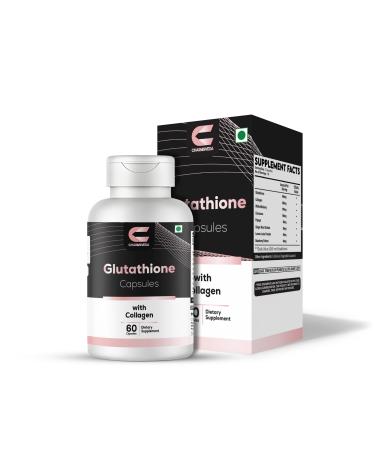 CHARMSVEDA Glutathione Capsules with Collagen White Mulberry & Herbal Extracts Support Skin Health Support Joint & Muscle Health Overall Wellness & Immune Support* 60 Vegan Capsules