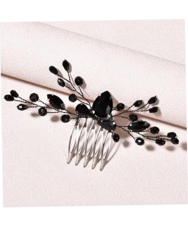 DOITOOL Black Crystal Hair Accessories Bridal Insert Black Barrettes Vintage Hair Accessories Wedding Bridal Hair Accessories Hair Pin Women's Alloy Comb European and American - Buy Online on GoSupps.com