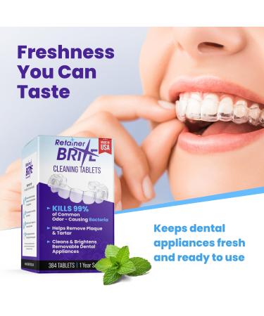 Retainer Brite Retainer brite, 1 year supply, 384 tablets, 384 Count - Buy Online on GoSupps.com