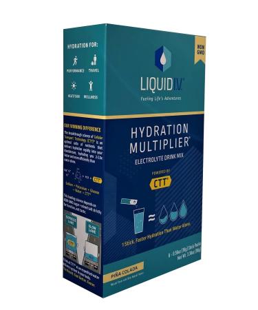 Liquid I.V. Hydration Multiplier Pina Colada Electrolyte Drink Mix Powder Packet 6 Ct 96g Net Wt