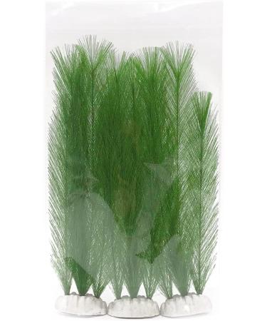 BEGONDIS Aquarium Decorations 3Pcs Silk & Plastic Green Water Plants for Fish Tank - 11 Inches - Buy Online on GoSupps.com