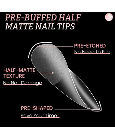 Lea-Shall Nail Tips Set 240 Pre-Shaped Almond Gel Nails 12 Sizes | Full Cover Artificial Nail Tips for Stunning Acrylic Nail Designs - Buy Online on GoSupps.com