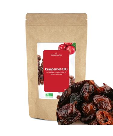ORGANIC cranberries (in halves, infused with apple juice, dried) - 200 g