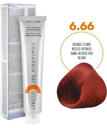 Compagnia del Colore Colorante Permanent Cream Hair Dye Color Coloration 100ml - 06.66 Dark Intense Red Blonde/Dunkelblond Intensives Rot - Buy Online on GoSupps.com