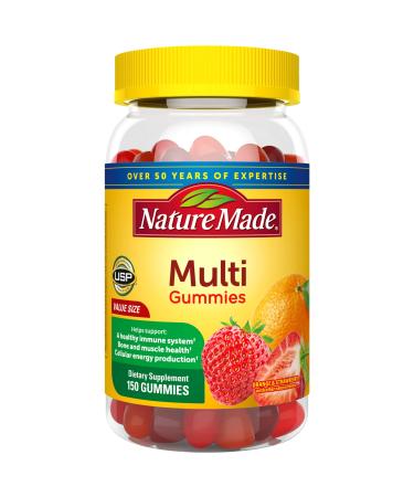 Nature Made Multivitamin Gummies Dietary Supplement for Daily Nutritional Support 150 Gummy Vitamins and Minerals 75 Day Supply No Artificial Sweeteners 150 Count (Pack of 1) - Buy Online on GoSupps.com