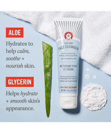 First Aid Beauty Pure Skin Face Cleanser 5 oz - Sensitive Skin Cream Cleanser - Buy Online on GoSupps.com