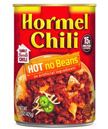 Hormel Chili, Hot No Beans, 15 oz