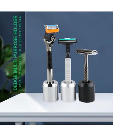DEDGE Safety Razor Alloy Holder - Matte Silver Bathroom Accessory | Premium Shaving Solutions | International Shipping Available - Buy Online on GoSupps.com